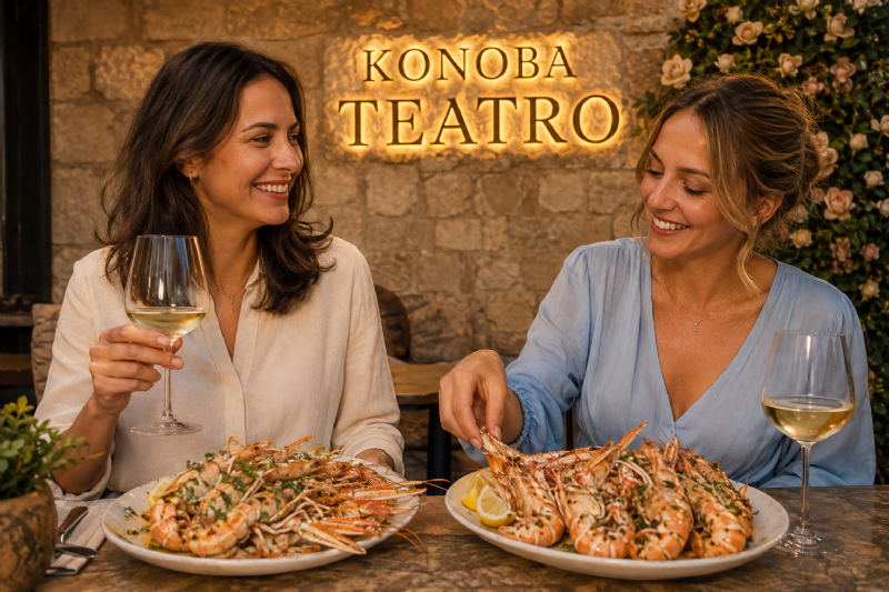 ŠKAMPI, VINO I PRIJATELJSTVO – večera za pamćenje u Konobi Teatro Zadar!